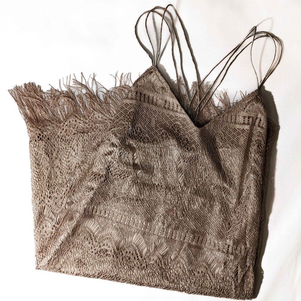Jessica Simpson fringe metallic dress